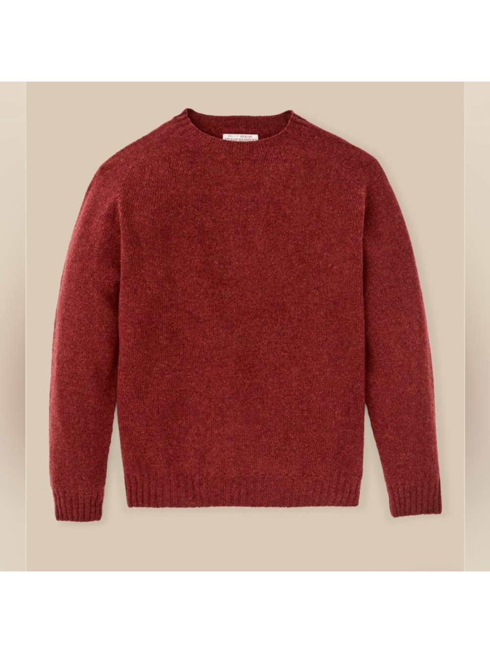 Men's Filson Shetland 5-gauge Wool Sweater - Russet